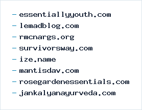 Sample of aged domains currently available for rent